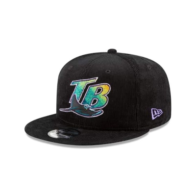 Black Tampa Bay Rays Hat - New Era MLB Corduroy 9FIFTY Snapback Caps USA3978246